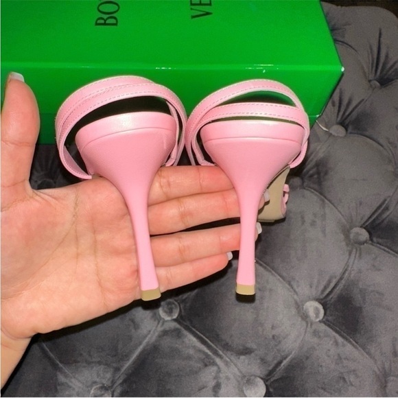 𝅺New Size 38 Bottega Veneta Stretch Sandals Pink - Picture 4 of 7